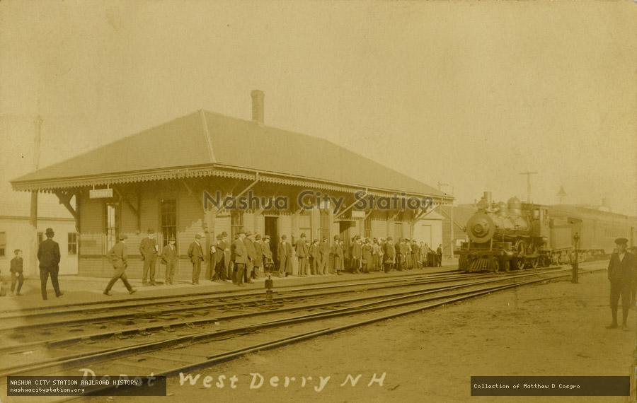 Postcard: Depot, West Derry, New Hampshire